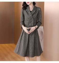 Suit Coat Skirt Two-Piece Women's Autumn And Winter Clothes High-End Fashion Temperament Professional Blazer Skirt Set T1059 ...