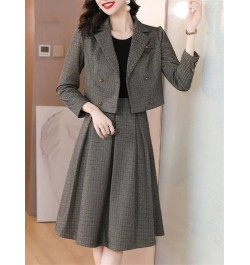 Suit Coat Skirt Two-Piece Women's Autumn And Winter Clothes High-End Fashion Temperament Professional Blazer Skirt Set T1059 ...