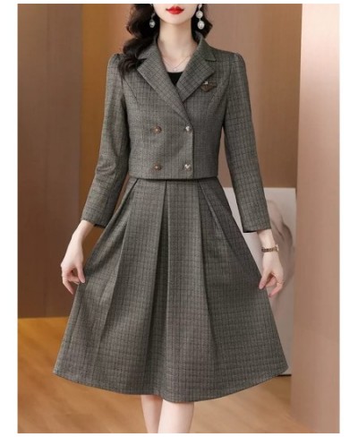 Suit Coat Skirt Two-Piece Women's Autumn And Winter Clothes High-End Fashion Temperament Professional Blazer Skirt Set T1059 ...