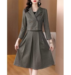 Suit Coat Skirt Two-Piece Women's Autumn And Winter Clothes High-End Fashion Temperament Professional Blazer Skirt Set T1059 ...