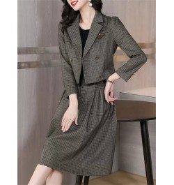 Suit Coat Skirt Two-Piece Women's Autumn And Winter Clothes High-End Fashion Temperament Professional Blazer Skirt Set T1059 ...