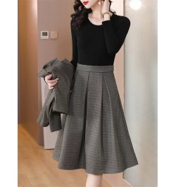 Suit Coat Skirt Two-Piece Women's Autumn And Winter Clothes High-End Fashion Temperament Professional Blazer Skirt Set T1059 ...