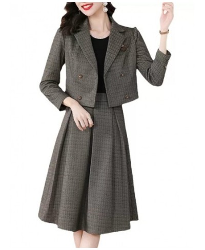 Suit Coat Skirt Two-Piece Women's Autumn And Winter Clothes High-End Fashion Temperament Professional Blazer Skirt Set T1059 ...