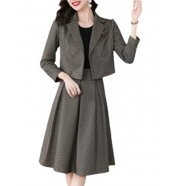 Suit Coat Skirt Two-Piece Women's Autumn And Winter Clothes High-End Fashion Temperament Professional Blazer Skirt Set T1059 ...