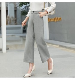 2022 Spring New Korea Fashion Women High Waist Loose Ankle-length Pants All-matched Casual Cotton Solid Wide Leg Pants V962 $...