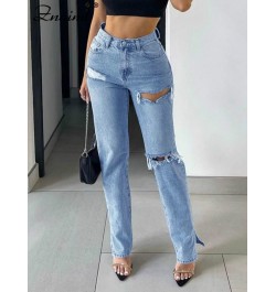 2023 Baggy Cargo Jeans Women High Waist Straight Ripped Split Streetwear Vintage Pants Denim Trousers Female y2k Clothes $58....