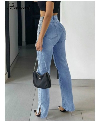 2023 Baggy Cargo Jeans Women High Waist Straight Ripped Split Streetwear Vintage Pants Denim Trousers Female y2k Clothes $58....