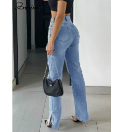 2023 Baggy Cargo Jeans Women High Waist Straight Ripped Split Streetwear Vintage Pants Denim Trousers Female y2k Clothes $58....