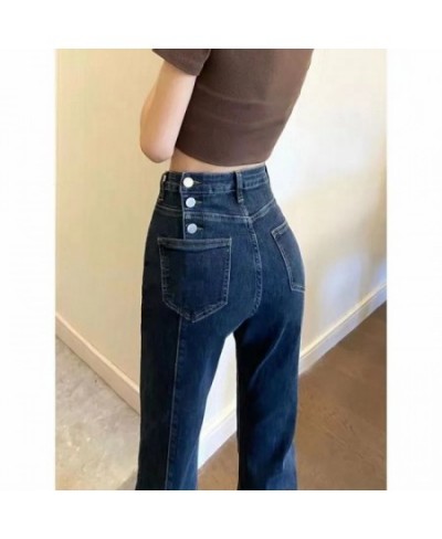 Y2k Streetwear Denim Korean Fashion Flare Jeans Woman High Waist Vintage Jeans Women 2022 Female Clothing Women's Pants Blue ...