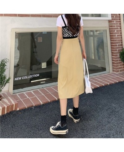 Skirts Women Spring Solid Asymmetrical Design Daily College Lace-up Side-slit Sweet Stylish Midi All-match Leisure Temperamen...