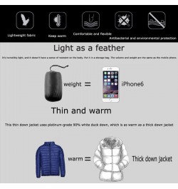 Autumn Winter Light Thin Warm 90% White Duck Down Jackets Men Solid Zipper Hooded Jacket Coat Casual Parka Outwear Plus Size ...