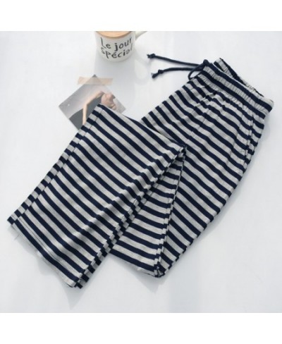 Summer Women's Modal Pants Home Pants Pajama Pants Striped Loose Simple Casual Modal Pajama Pants $54.60 - Sleepwears