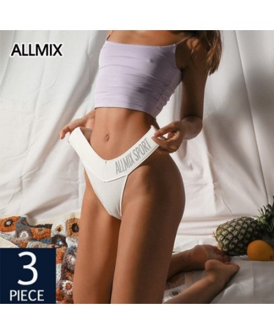 3Pcs/lot Sexy Women's Cotton Panties Set Underwear Seamless Sport Thongs Low Waist Female Fashion G-String Comfort Tangas $24...