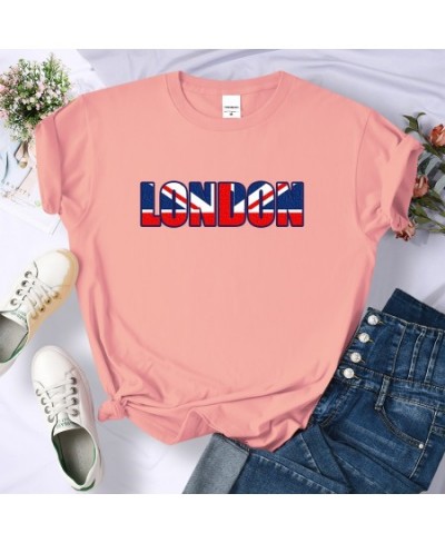 London British Flag Patriotic Tshirt Women Street Personality Crop Top Hip Hop Casual Short Sleeve Soft Cool Cute Tshirts Wom...