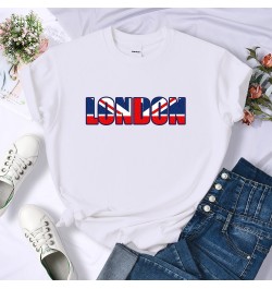 London British Flag Patriotic Tshirt Women Street Personality Crop Top Hip Hop Casual Short Sleeve Soft Cool Cute Tshirts Wom...