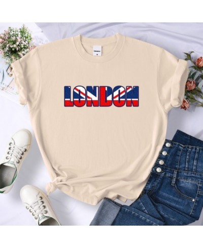 London British Flag Patriotic Tshirt Women Street Personality Crop Top Hip Hop Casual Short Sleeve Soft Cool Cute Tshirts Wom...