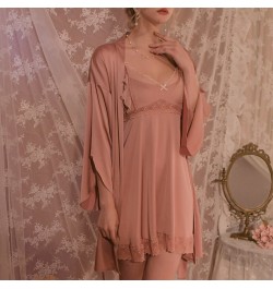 Satin Robes Female Intimate Lingerie Sleepwear Silky Bridal Wedding Gift Casual Kimono Bathrobe Nightgown Sexy Nightwear $31....