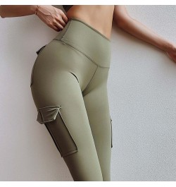 New Multi Pocket Leggings Women Patchwork High Waist Tooling Leggins Female Skinny Breathable Workout Legging Fitness $31.22 ...