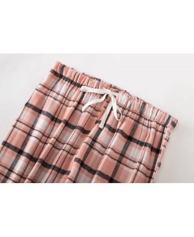 Spring Women Sleepwear Home Pants Plaid Striped Design Cotton Velvet Large Size Pajama Pants Ladies Simple Legging Home Pants...