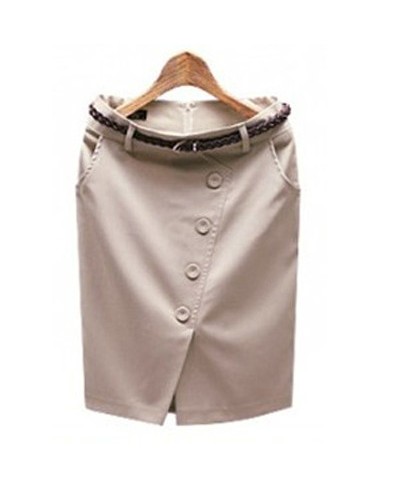 Button Split Hem High Waist Formal Work Suit Bodycon Womens Chic Skirts Ladies Office Wear Jupe Femme Saia Mini Micro Skirt $...
