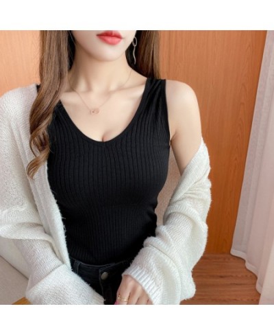 Winter Plus Velvet Thicken Keep Warm Camisoles Women Solid Padded V-Neck Back Closurebasic Tube Top Comfortable Lingerie $30....