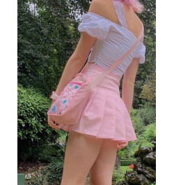 Fairycore Pleated Mini Skirt Pink High Waist A Line Short Kawaii Aesthetic Outfit Japanese Style Skirts Y2K Party Women $31.9...