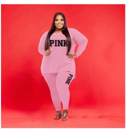 XL-5XL Fall 2023 Plus size Women Clothing Two Piece Set Fashion Long Sleeve V Neck top And Pants Print 2 Piece Suit Outfit $4...