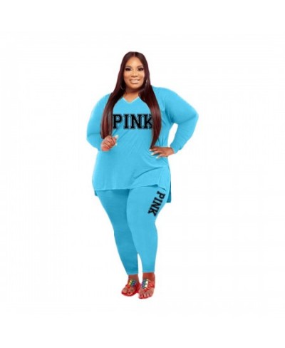 XL-5XL Fall 2023 Plus size Women Clothing Two Piece Set Fashion Long Sleeve V Neck top And Pants Print 2 Piece Suit Outfit $4...