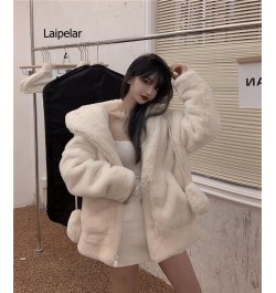 Spring fluffy jacket with rabbit ears raglan sleeve zipper Oversize light soft harajuku kawaii faux fur hoodie 2023 $83.11 - ...