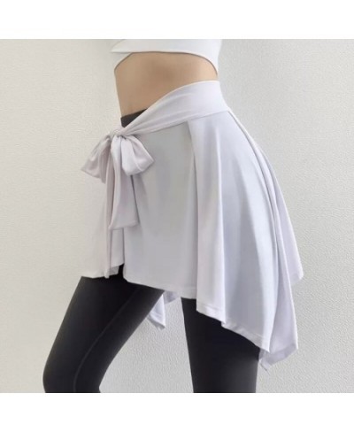 Yoga Tennis Tie Up Skirt for Women Cover Up Ballet Athletic Workout Wrap Skirts $22.06 - Skirts