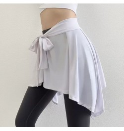 Yoga Tennis Tie Up Skirt for Women Cover Up Ballet Athletic Workout Wrap Skirts $22.06 - Skirts