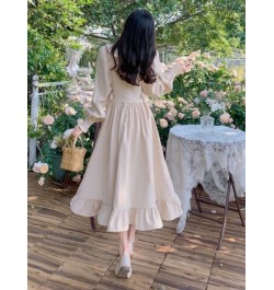 Vintage Preppy Style Dress Women Elegant Korean Fashion Ruffles Patchwork Bow 2023 Spring Long Sleeve Dresses Loose $39.79 - ...