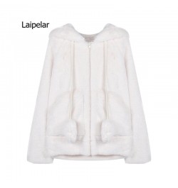 Spring fluffy jacket with rabbit ears raglan sleeve zipper Oversize light soft harajuku kawaii faux fur hoodie 2023 $83.11 - ...