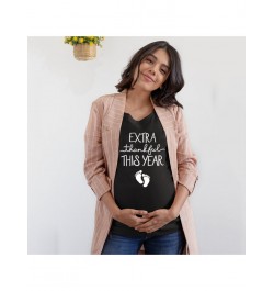 Extra Thankful This Year Maternity Shirts for Women Pregnancy Shirts Announce Pregnancy Im Pregnant T Shirt Clothes $19.46 - ...