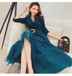 Solid Blazer With Belt + Midi Pleated Skirt Women 2 Piece Set Office Vintage Office Lady Long Sleeve Suit Jacket Chic Skirt $...