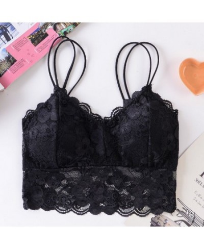 Women Lace Bra Wrapped Chest Beauty Back Underwear Women Fashion Belt Chest Padded Camisole $14.08 - Underwear