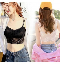 Women Lace Bra Wrapped Chest Beauty Back Underwear Women Fashion Belt Chest Padded Camisole $14.08 - Underwear