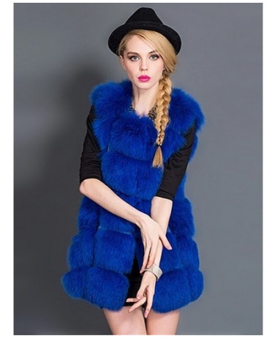 2022 New Fashion High Quality Faux Fur Vest for Women Thick Warm Long Fur Gilet Female Artificial Fur Vests Fuzzy Coat $71.32...