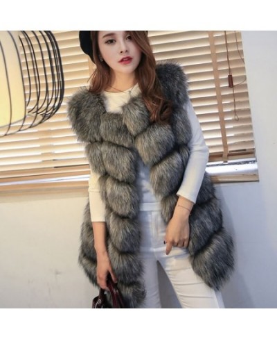 2022 New Fashion High Quality Faux Fur Vest for Women Thick Warm Long Fur Gilet Female Artificial Fur Vests Fuzzy Coat $71.32...