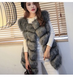 2022 New Fashion High Quality Faux Fur Vest for Women Thick Warm Long Fur Gilet Female Artificial Fur Vests Fuzzy Coat $71.32...