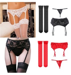 3PCS Sexy Women Lingerie Lace Garter Belt Set Hot Exotic Lace See Through Garter Girl Lady Female G-string Erotic Mesh $21.56...