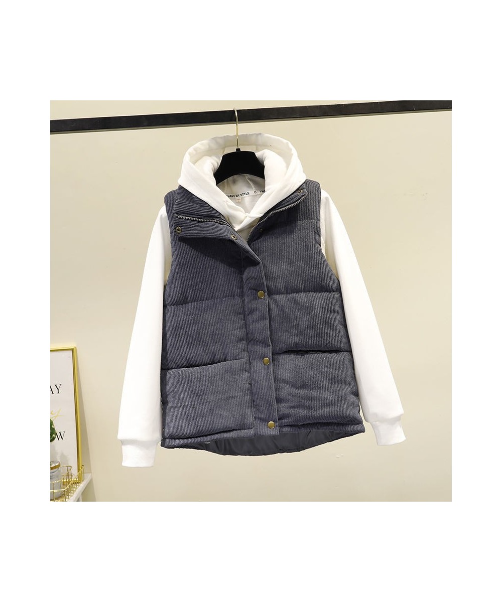 Neploe Stand Neck Solid Color Sleeveless Vest Coats Jaqueta Feminina Parkas Pockets Single-breasted Loose Casual Puffer Jacke...