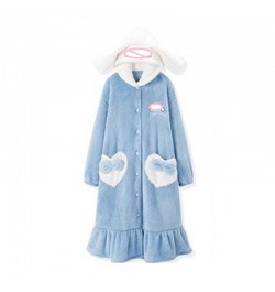 Women Winter Warm Fleece Coral Nightgown Thick Sleepwear Kawaii Cartoon Pajama Homewear Robes Hooded Bathrobe Lounge Wear $28...