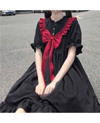 Large Size 6XL 150kg Women Lolita Dress Kawaii Elegant Vintage Dresses Summer Sweet Cute Preppy Style Sundress Fashion Robe $...