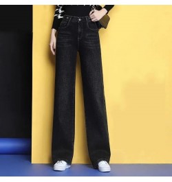 Spring Fall Oversized 6xl Wide Leg Jeans For Women Korean Chic Loose Straight Trousers High Waist Vintage Casual Denim Pants ...