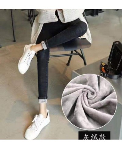 Winter Warm Jeans Woman High Waist Casual Velvet Ladies Trousers Female Pantalon Denim jeans for Women Pants $44.41 - Jeans