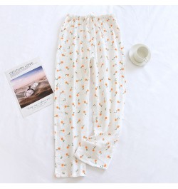 Cotton Gauze Pajamas Pants Printing Sleep Bottoms Spring Summer Lounge Wear Sleepwear Loose Comfortable Trousers $31.61 - Sle...