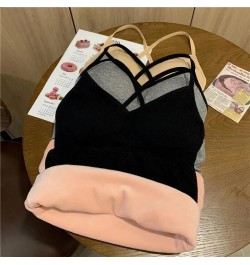 Thermal Underwear Velvet Vest Winter Women’s Simple Solid with Chest Pad Camisole Slim Warm Sling Vest Female термобелье $18....