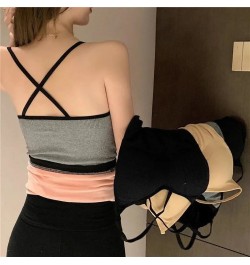 Thermal Underwear Velvet Vest Winter Women’s Simple Solid with Chest Pad Camisole Slim Warm Sling Vest Female термобелье $18....