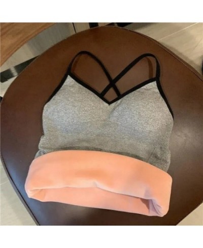 Thermal Underwear Velvet Vest Winter Women’s Simple Solid with Chest Pad Camisole Slim Warm Sling Vest Female термобелье $18....